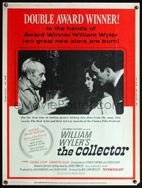 5a443 COLLECTOR awards style B 30x40 '65 art of Terence Stamp & Samantha Eggar, William Wyler