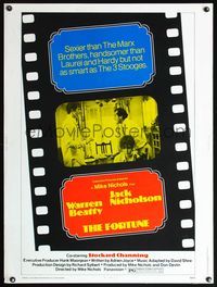 5a491 FORTUNE 30x40 '75 Jack Nicholson & Warren Beatty are not as smart as the Three Stooges!