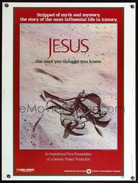 5a553 JESUS 30x40 '79 religious epic directed by John Krish & Peter Sykes, Brian Deacon as Christ!