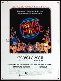 5a598 MOVIE MOVIE 30x40 '78 George C. Scott, Stanley Donen directed parody of 1930s movies!