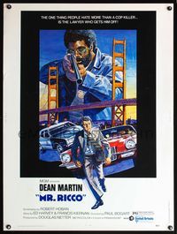 5a599 MR. RICCO 30x40 '74 Paul Bogart, Cindy Williams, L. Salk art of Dean Martin on the run!