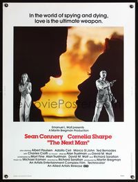 5a605 NEXT MAN 30x40 '76 Sean Connery, Cornelia Sharpe, love is the ultimate weapon!