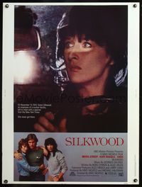 5a683 SILKWOOD 30x40 '83 Meryl Streep, Cher, Kurt Russell, directed by Mike Nichols!