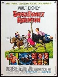 5a718 SWISS FAMILY ROBINSON 30x40 R75 John Mills, Walt Disney family fantasy classic!