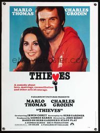 5a732 THIEVES 30x40 '77 close up of sexy Marlo Thomas & Charles Grodin!