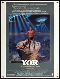 5a767 YOR, THE HUNTER FROM THE FUTURE 30x40 '82 Antonio Margheriti's Il mondo di Yor, wild sci-fi!