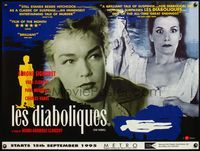 5a094 DIABOLIQUE advance British quad R95 Simone Signoret & Vera Clouzot in Les Diaboliques!