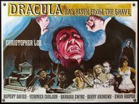 5a100 DRACULA HAS RISEN FROM THE GRAVE British quad '69 Hammer, Tom William Chantrell artwork!