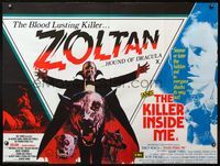 5a101 DRACULA'S DOG/KILLER INSIDE ME British quad '80s thiller double-bill, wild art of dogs!