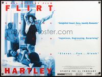 5a126 FLIRT advance British quad '95 romance in Berlin, Tokyo & New York, Hal Hartley directed!
