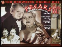 5a129 FREAKS/DEVIL DOLL British quad '02 cool Tod Browning double-bill, great images!