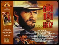 5a139 GOOD, THE BAD & THE UGLY video British quad R97 Clint Eastwood, Lee Van Cleef, Sergio Leone!
