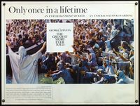 5a141 GREATEST STORY EVER TOLD crowd British quad '65 George Stevens, Jesus addresses the people!