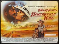 5a152 HONEYSUCKLE ROSE British quad '80 Willie Nelson, Dyan Cannon & Amy Irving, country music!