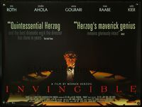 5a168 INVINCIBLE DS British quad '01 Tim Roth, directed by Werner Herzog!