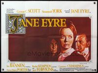5a177 JANE EYRE British quad '70 Charlotte Bronte's novel, Susannah York & George C. Scott!