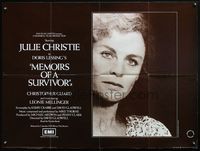 5a224 MEMOIRS OF A SURVIVOR British quad '81 close-up of Julie Christie, English sci-fi!
