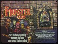 5a228 MONSTER CLUB British quad '80 Vincent Price, Roy Ward Baker, artwork of wacky monsters!