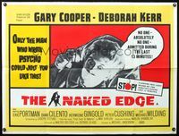 5a233 NAKED EDGE British quad '61 only the man who wrote Psycho could jolt you like this!