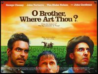 5a247 O BROTHER, WHERE ART THOU? British quad '00 Coen Brothers, George Clooney, John Turturro!