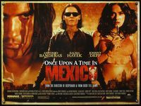 5a250 ONCE UPON A TIME IN MEXICO DS British quad '03 Antonio Banderas, Johnny Depp, sexy Salma Hayek