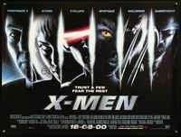 5a368 X-MEN advance British quad '00 Patrick Stewart, Jackman, Bryan Singer, Marvel super heroes!