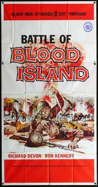 5b100 BATTLE OF BLOOD ISLAND 3sh '60 Richard Devon & Ron Kennedy, incredibly bloody war artwork!