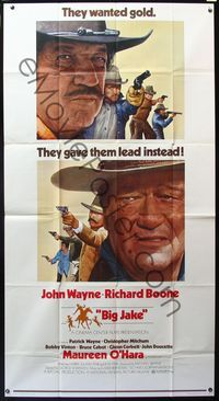 5b107 BIG JAKE 3sh '71 Richard Boone wanted gold but John Wayne gave him lead instead!
