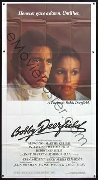 5b114 BOBBY DEERFIELD int'l 3sh '77 c/u of F1 race car driver Al Pacino, directed by Sydney Pollack!