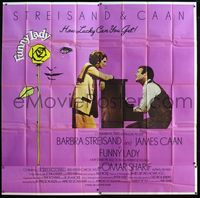 5b018 FUNNY LADY 6sh '75 Barbra Streisand watches James Caan play piano!