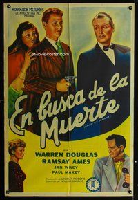 5b381 BELOW THE DEADLINE Argentinean '45 Warren Douglas takes over of his brother's illegal casino!
