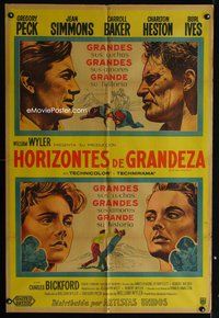5b392 BIG COUNTRY Argentinean '58 Gregory Peck, Charlton Heston, William Wyler classic!