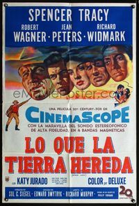 5b396 BROKEN LANCE Argentinean '54 Spencer Tracy, Robert Wagner, Jean Peters, Richard Widmark