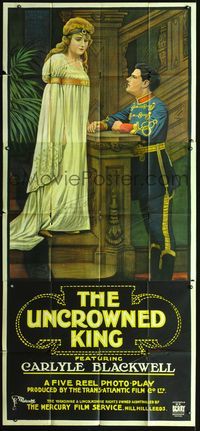 5b080 HIS ROYAL HIGHNESS English 3sh R20s The Uncrowned King, stone litho of Carlye Blackwell!