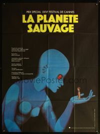 5c087 FANTASTIC PLANET French 1p '73 wacky sci-fi cartoon, wild artwork image, Cannes winner!