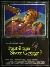 5c122 KILLING OF SISTER GEORGE French 1p '69 art of naked Susannah York by Grinsson, Robert Aldrich