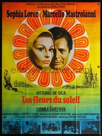 5c178 SUNFLOWER French 1p '70 Vittorio De Sica's I Girasoli, Sophia Loren, Marcello Mastroianni
