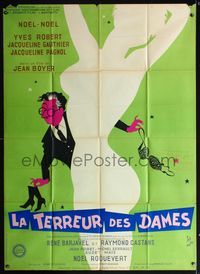 5c181 TERROR WITH WOMEN French 1p '56 Jean Boyer's La terreur des dames, sexy art by Jan Mara!