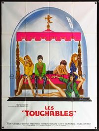 5c185 TOUCHABLES French 1p '68 great different art of sexy girls w/kidnapped pop idol by Grinsson!