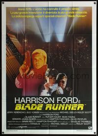 5c345 BLADE RUNNER Italian 1p '82 Ridley Scott sci-fi classic, Harrison Ford, Rutger Hauer, Young