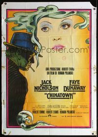 5c362 CHINATOWN Italian 1p '74 great art of smoking Jack Nicholson & Faye Dunaway, Roman Polanski