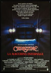5c363 CHRISTINE Italian 1p '83 written by Stephen King, directed by John Carpenter, creepy car!