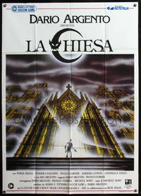 5c364 CHURCH Italian 1p '89 Michele Soavi's La Chiesa, incredible cathedral art by Gorial!