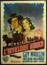 5c374 COMMAND Italian 1p '54 Guy Madison, CinemaScope, cool different art by Martinati!