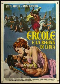 5c449 HERCULES UNCHAINED Italian 1p R1960s different art of Steve Reeves & sexy Syva Koscina!