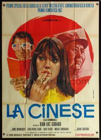 5c481 LA CHINOISE Italian 1p '67 Jean-Luc Godard, Anne Wiazemsky, Jean-Pierre Leaud