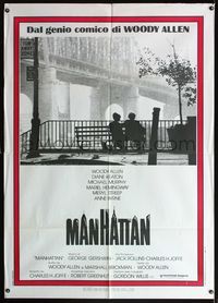 5c504 MANHATTAN Italian 1p '79 Woody Allen & Mariel Hemingway in New York City by bridge!