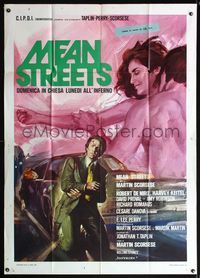 5c506 MEAN STREETS Italian 1p '75 Robert De Niro, Martin Scorsese, different art by Ciriello!
