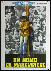 5c508 MIDNIGHT COWBOY Italian 1p '69 Dustin Hoffman, Jon Voight, John Schlesinger classic!