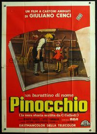 5c535 PINOCCHIO Italian 1p '72 most faithful animated adaptation of Carlo Collodi's story!